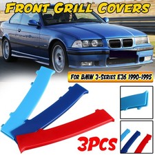Kühlergrill Zierleisten M Farben Front Grill Streifen Für BMW 3er E36 1990-1995