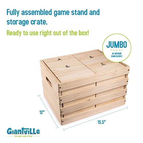 GIANTVILLE GIANT TUMBLING TIMBER TOY 60 EXTRA JUMBO WOODEN - Scratch & Dent