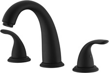 Matte Black Roman Tub Faucet with Valve, 3 Hole Deck Mount Bathtub Faucet High F