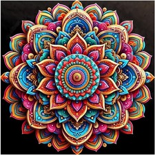 Mandala Diamond Painting Kit for Adults, Mandala Diamond Art Beginners - DIY Ful