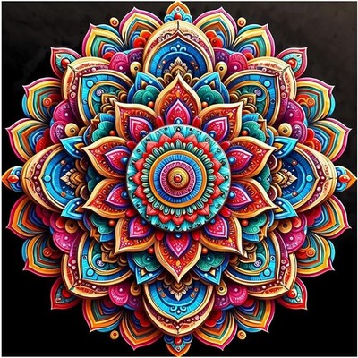 Mandala Diamond Painting Kit for Adults, Mandala Diamond Art Beginners - DIY Ful