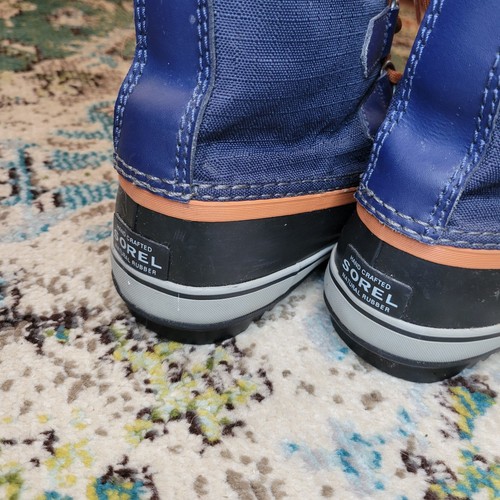 Sorel isolierte blau & orange Schnürstiefel Winter Schnee Größe Damen 8 - Bild 7 von 9