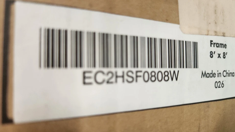 E-Z UP EC2HSF0808W Eclipse 8'x 8' WHITE FRAME ONLY Shade Canopy Tent Shelter NEW - Image 3 of 4