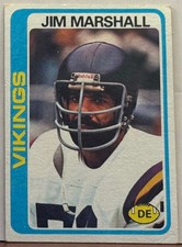 Jim Marshall 1978 Topps #343  F13
