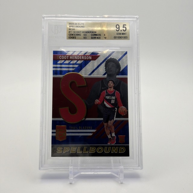 2023-24 Elite Spellbound Blue #11 Scoot Henderson RC Rookie 32/99 BGS 9.5 SR2159