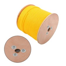 Twisted 3 Strand Polypropylene Yellow Floating Boat Barricade 1/4" x 600' Rope