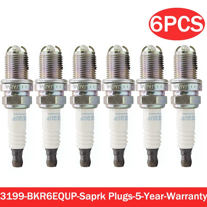 6PCS Spark Plugs BKR6EQUP #3199 Plugs Fits BMW E46 320i -330i 12120037607