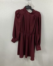 NWT Express Burgundy Long Sleeve Sheath Dress Women's SZ XS