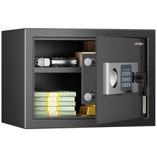 Water-Resistant 0.6 Cubic Feet Personal Safe - Ideal for Jewelry and Documents