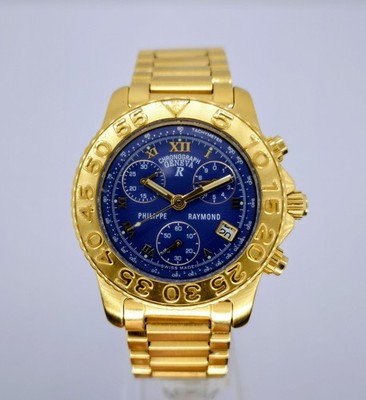 Raymond Weil Philippe Gent's Chronograph Geneve Blue Dial 00212