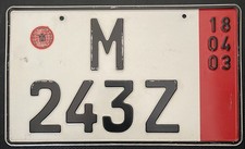 Authentic German Export License Plate M 7035 Z Munich Bavaria Expired 2007 Authentic German Export License Plate M 7035 Z Munich Bavaria Expired 2007
