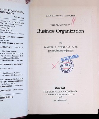 Introduction to Business Organization Sparling, Samuel E.: