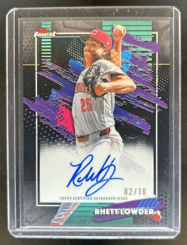 2026 Topps Finest Rhett Lowder Auto Autograph Black Refractor #/10 Reds