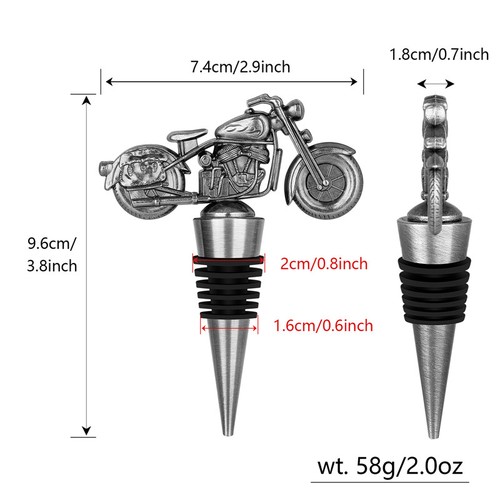 Unique Motorcycle Wine Stopper Unique Present for Men, Bikers, Dad Father's Day - Picture 10 of 19