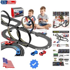 Slot Car Race Track Set for Kids Ages 6-12 Boys Girls, Dual Racing Game 2 H...