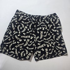 Playboy By Pacsun Mens All Over Bunny Logo Print Swim Trunks Shorts Sz Medium