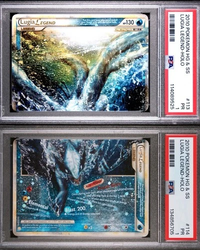 Pokemon HeartGold & SoulSilver Lugia Legend 113/123 & 114/123 Ultra Rare PSA 1