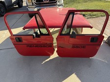 Full Hard Doors 87-95 Jeep Wrangler Yj Renegade Red W Windows Mirrors Full Hard Doors 87-95 Jeep Wrangler Yj Renegade Red W Windows Mirrors