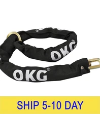 OKG Security Chain - 3.6 ft x 0.36" (9mm) Heavy Duty Chain - Special Hardened Al