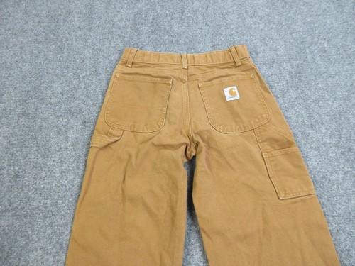 Carhartt Pants Boys Size 10 Brown Canvas Workwear Carpenter Utility 100% Cotton - Picture 10 of 11