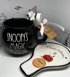 Snoopy 3D Figure Magic Potion Cauldron Spoon Rest Mug Peanuts Halloween Set