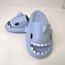 Shark Slides Men Blue EVA Foam Cloud Sandals Novelty Slippers 42-43 M8.5/W10