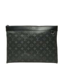 Louis Vuitton Monogram Eclipse Pochette Discovery Clutch Bag Second M62291 r50 0