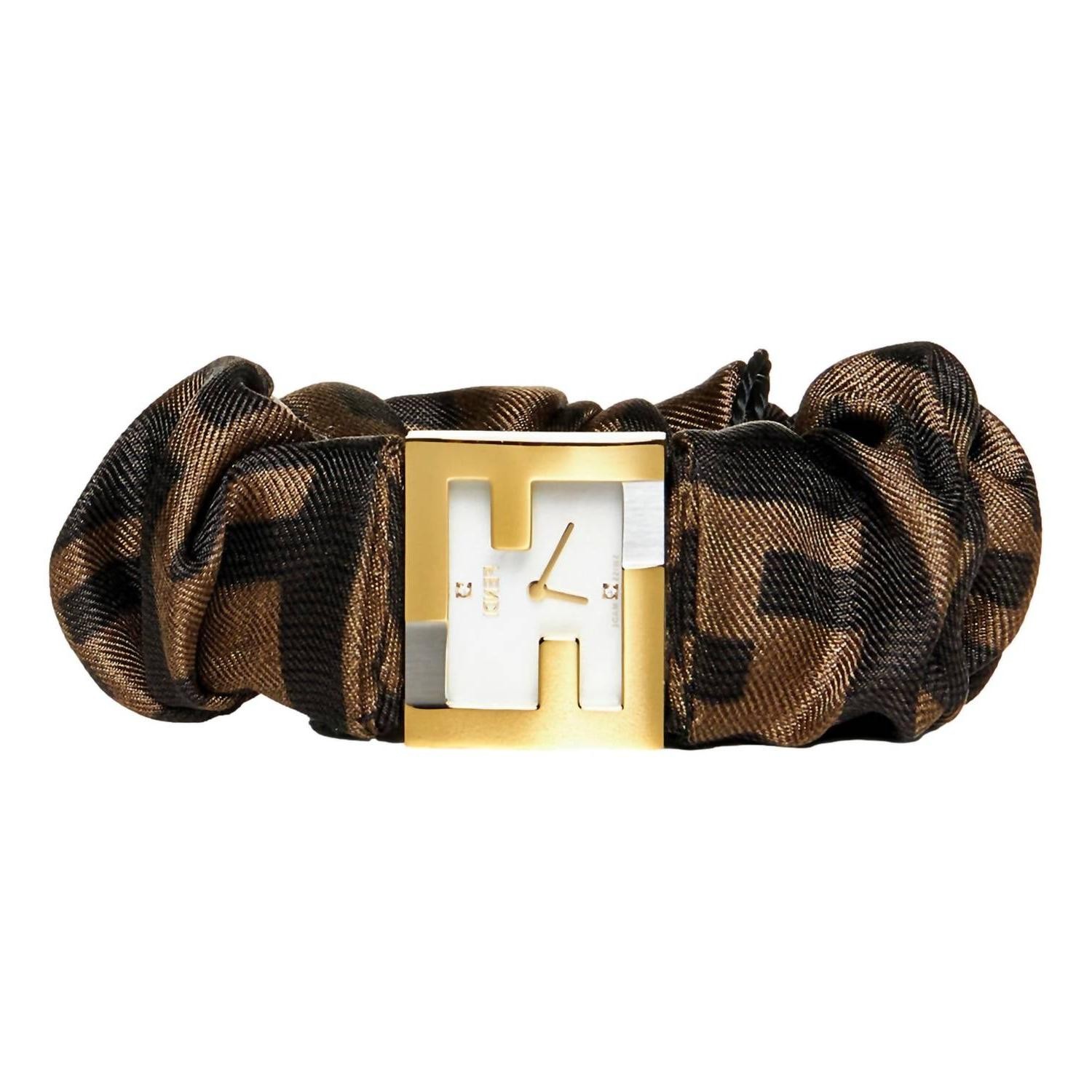 Fendi Women's Fendimania Baguette Pearl Dial Monogram Satin Watch Size One Size thumbnail 4