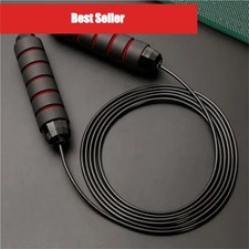 Adjustable Steel Wire Jump Rope Tangle-Free Speed Skipping Rope for Fitness