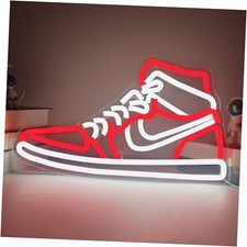 Zapatilla Letreros de Neón para Decoración de Pared Zapato Regulable Letreros LED Rojo Neón Zapatilla