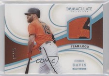2020 Panini Immaculate Materials Team Logo 12/15 Chris Davis #M-CD x5u