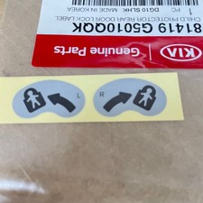 Kia Hecktür Kindersicherung Etikett Schutz Innen Aufkleber Original 81419G5010QQK