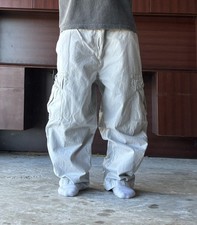 VTG Old Navy Pants 38x34 Brown Cargo Wide Leg Baggy Skate Grunge Rave Punk Y2K