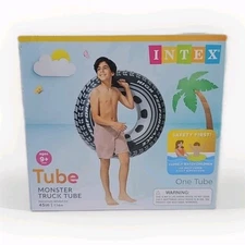 Intex Monster Truck Inflatable Tire Tube 45" Pool Float with Handles #56268EP 