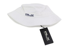 RLX Ralph Lauren Golf Femme Casquette 57 CM Blanc Logo Patch Seau Chapeau Casual