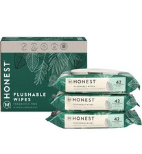 The Honest Company Plant-Based Flushable Wipes  99 Water, Hypoallergenic, EWG