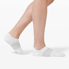 NWT Lululemon Women's Power Stride Tab Length Socks 3 Pack Size Small WHT 