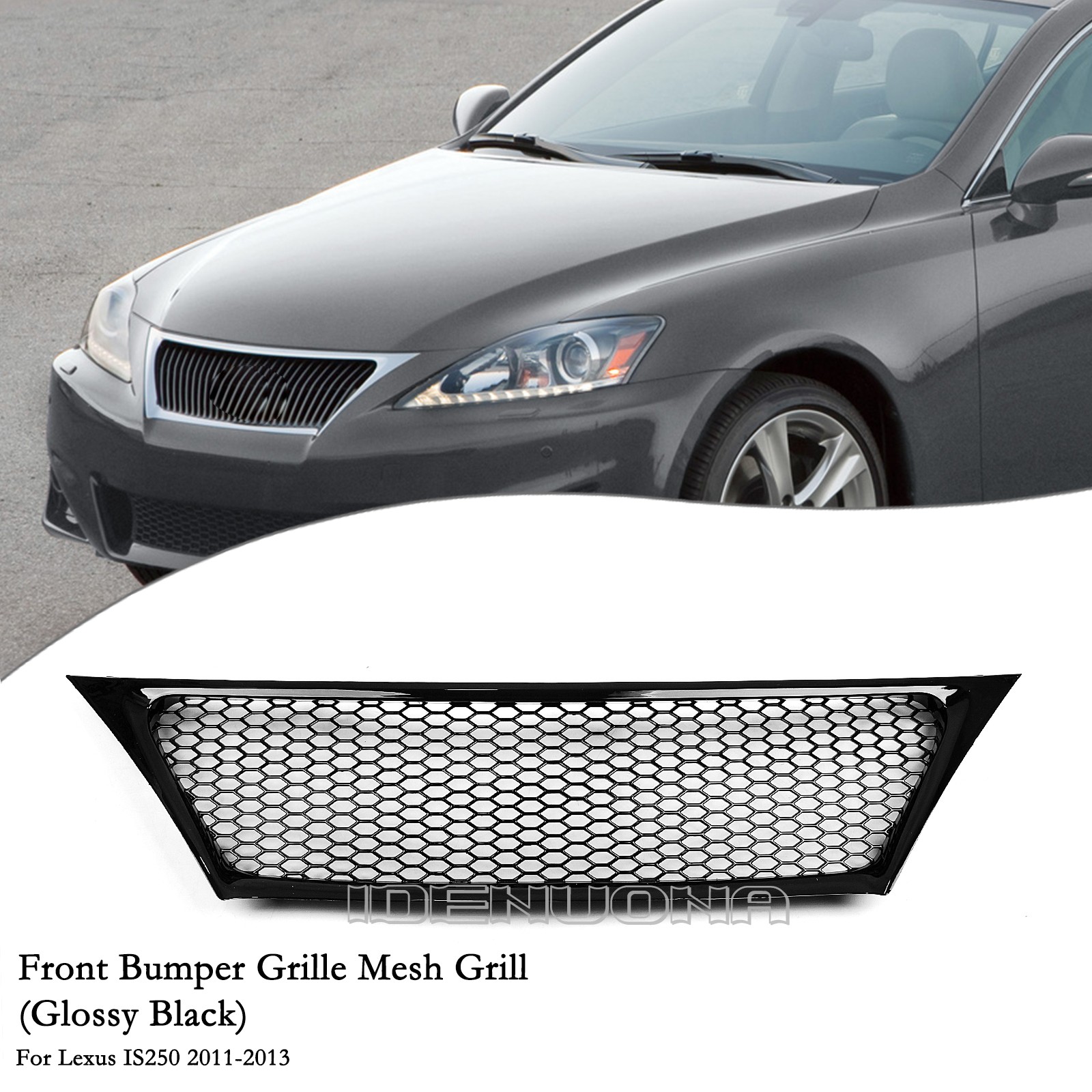 Car Gloss Black Front Bumper Grille Grill For Lexus IS250 IS350 2011-2013 2012