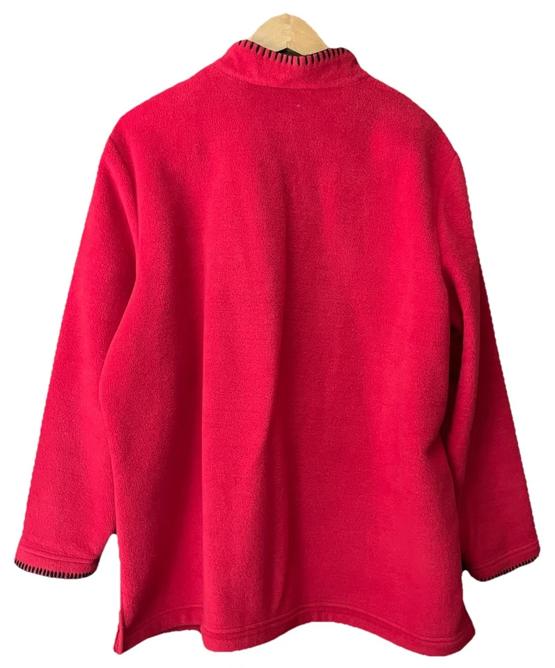 Suéter polar Coldwater Creek para mujer talla 1X retazos alce invierno Navidad Foto 2 de 4