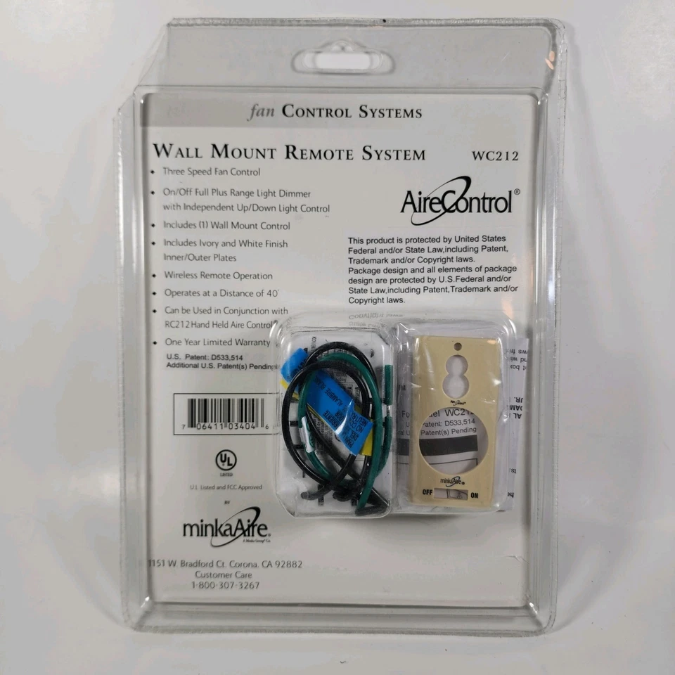 Damage Box 🔥 MinkaAire WC212 AireControl Wall Mount Remote System New Sealed  - Image 2 of 3