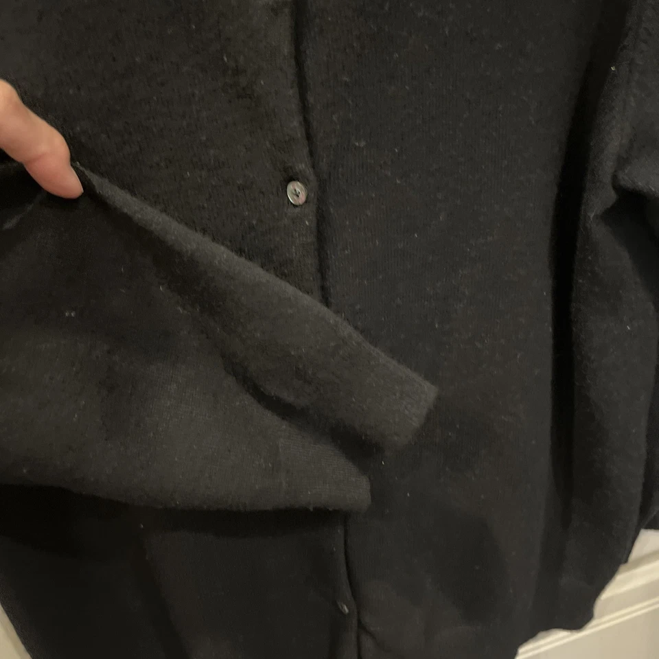 Cárdigan para mujer Lauren Ralph Lauren 100 % cachemir L negro Foto 3 de 4