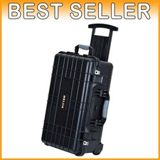 Waterproof Hard Case with Wheels and Pull Handle