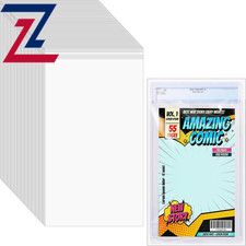 Resealable Graded Comic Book Bags Clear Plastic Comic Sleeves for CGC 50 Pcs