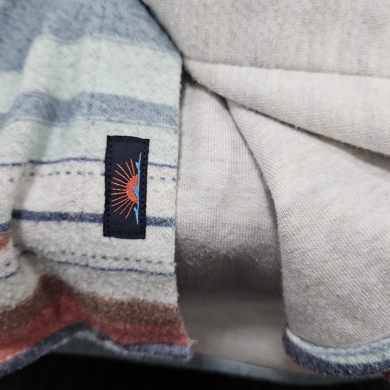 Faherty Multicolor Striped Aztec Button Up Long S… - image 11