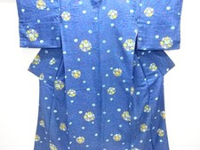 7686366: JAPANESE KIMONO / ANTIQUE KIMONO / SILK / FLORAL ARABESQUE