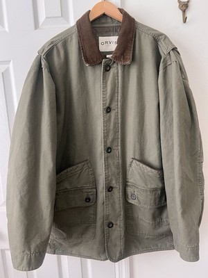 Orvis Classic Canvas Chore Barn Field Coat Quilted Lining Men's Size XXL Outdoor