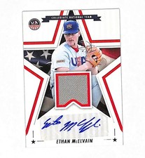 2025 Panini USA Stars & Stripes Ethan McElvain Auto Autograph Jersey Card ID2