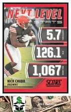 2021 Score Next Level Stats Red #NL19 Nick Chubb - Cleveland Browns