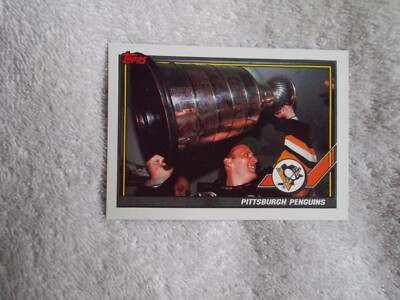 Topps: NHL & NHLPA ''PITTSBURGH PENGUINS'' #372 Stanley Cup Trading Card 1991 n3