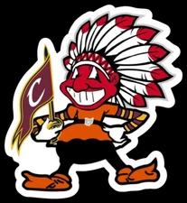 Cleveland ALL IN ONE Vinyl STICKER - Browns Indians Chief Wahoo Brownie Cavs